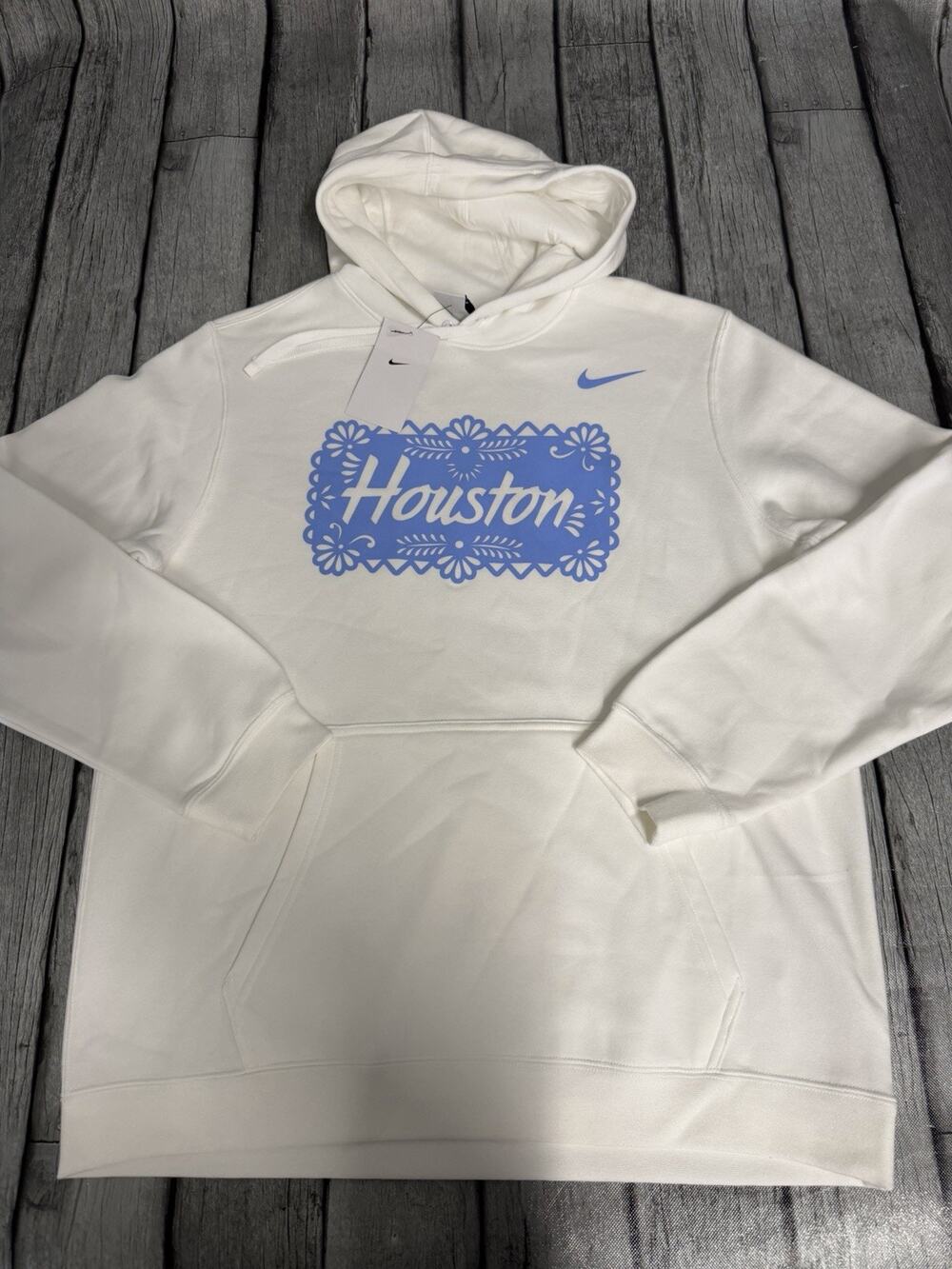 NWT Nike Men's Houston Cougars Hispanic Heritage Club Fleece Hoodie Large White
